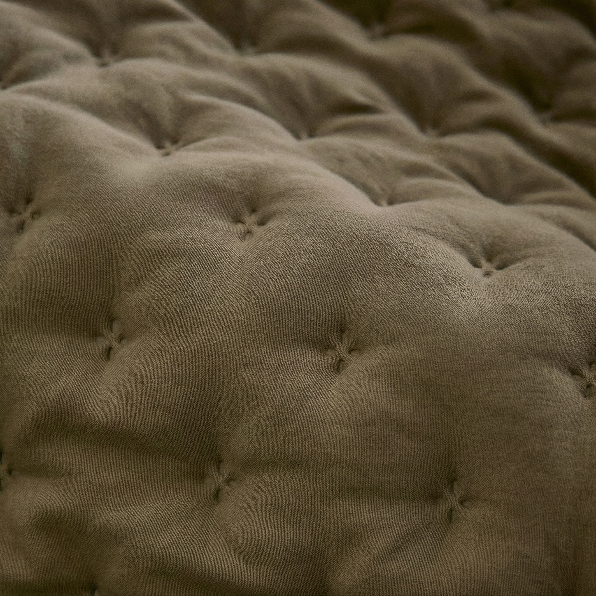 Colcha lisa acolchada Marrón tacto suave