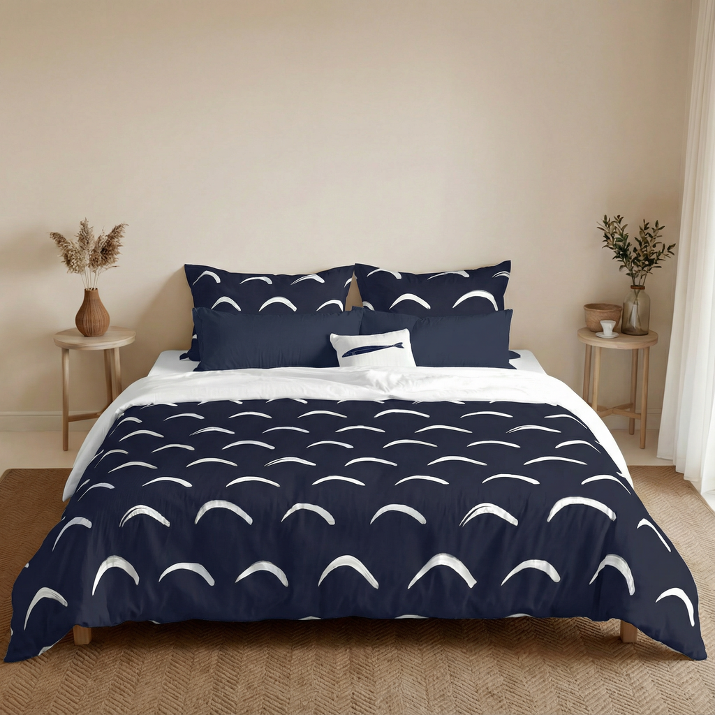 Calella Blue Duvet Cover 200 Threads
