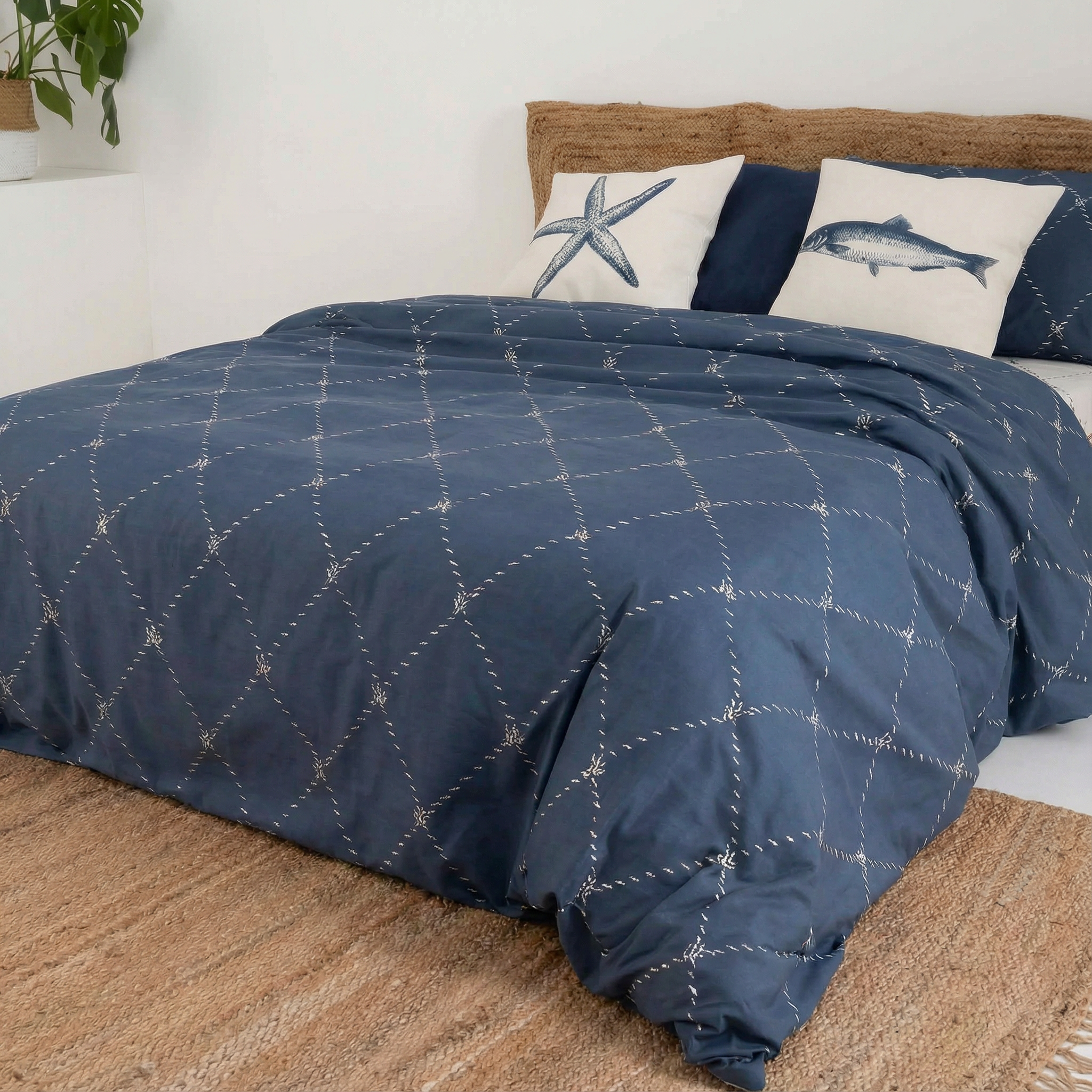 Benicàssim Marino 200 thread count percale duvet cover