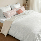 Begur Grey 200 Thread Count Percale Duvet Cover
