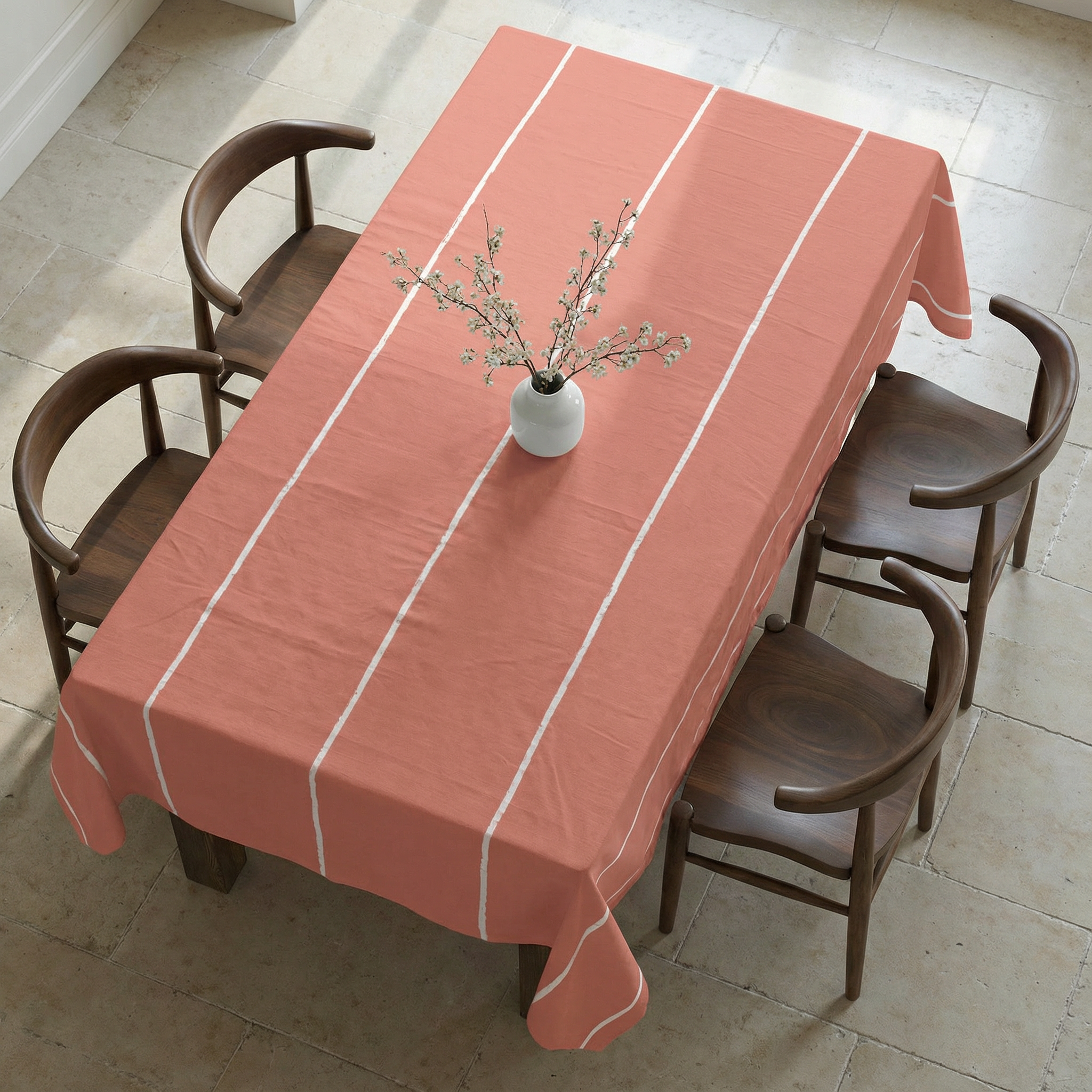 Drap housse Begur Coral percale 200 fils