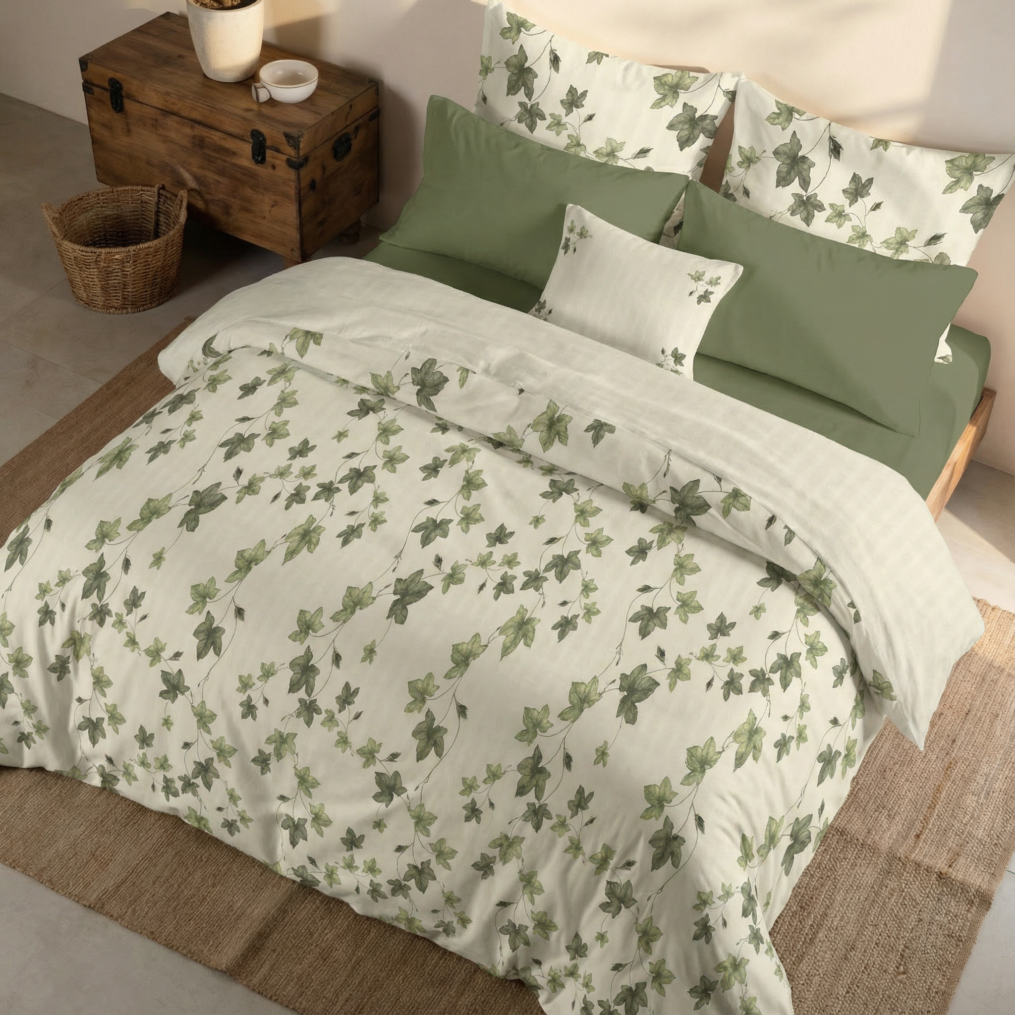 Housse de couette en percale Navarres, 200 fils au pouce carré