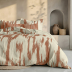 Housse de couette en percale, 200 fils/cm², coloris Mahón Terracotta