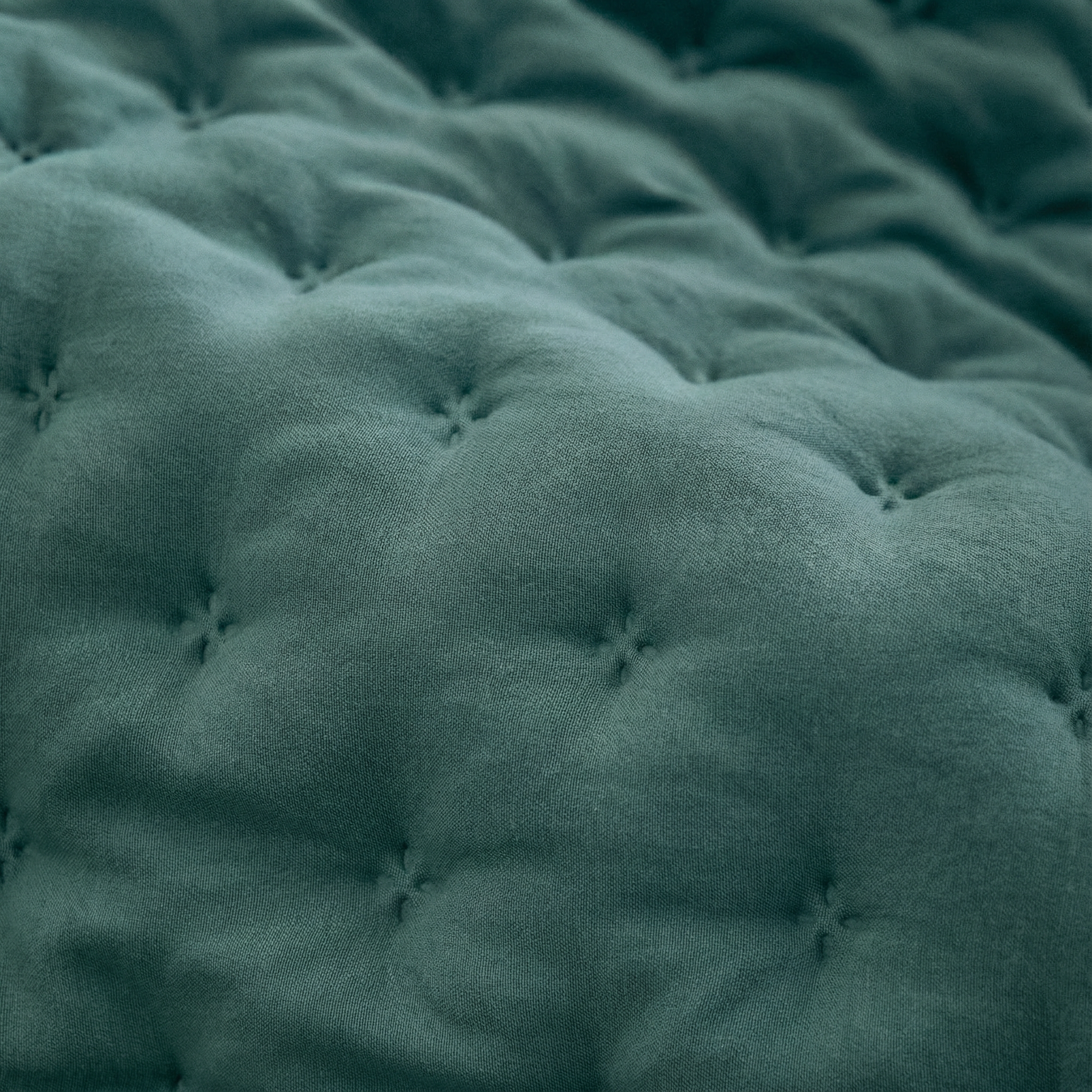 Colcha lisa acolchada Azul Turquesa tacto suave