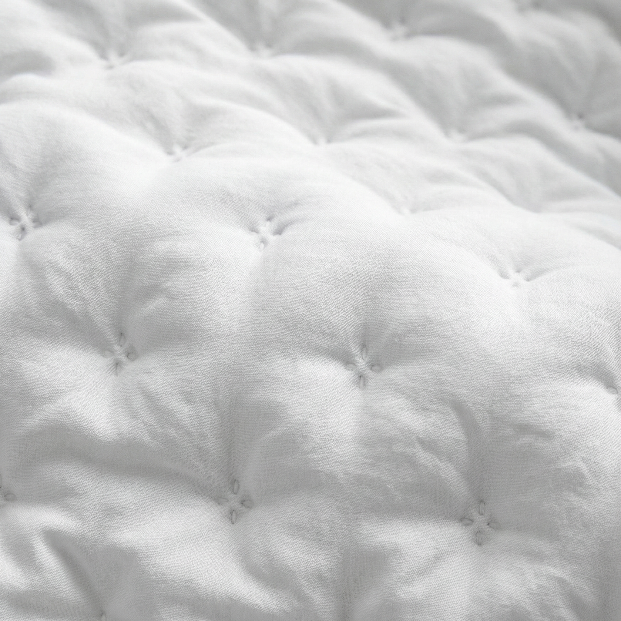 Colcha lisa acolchada Blanco tacto suave
