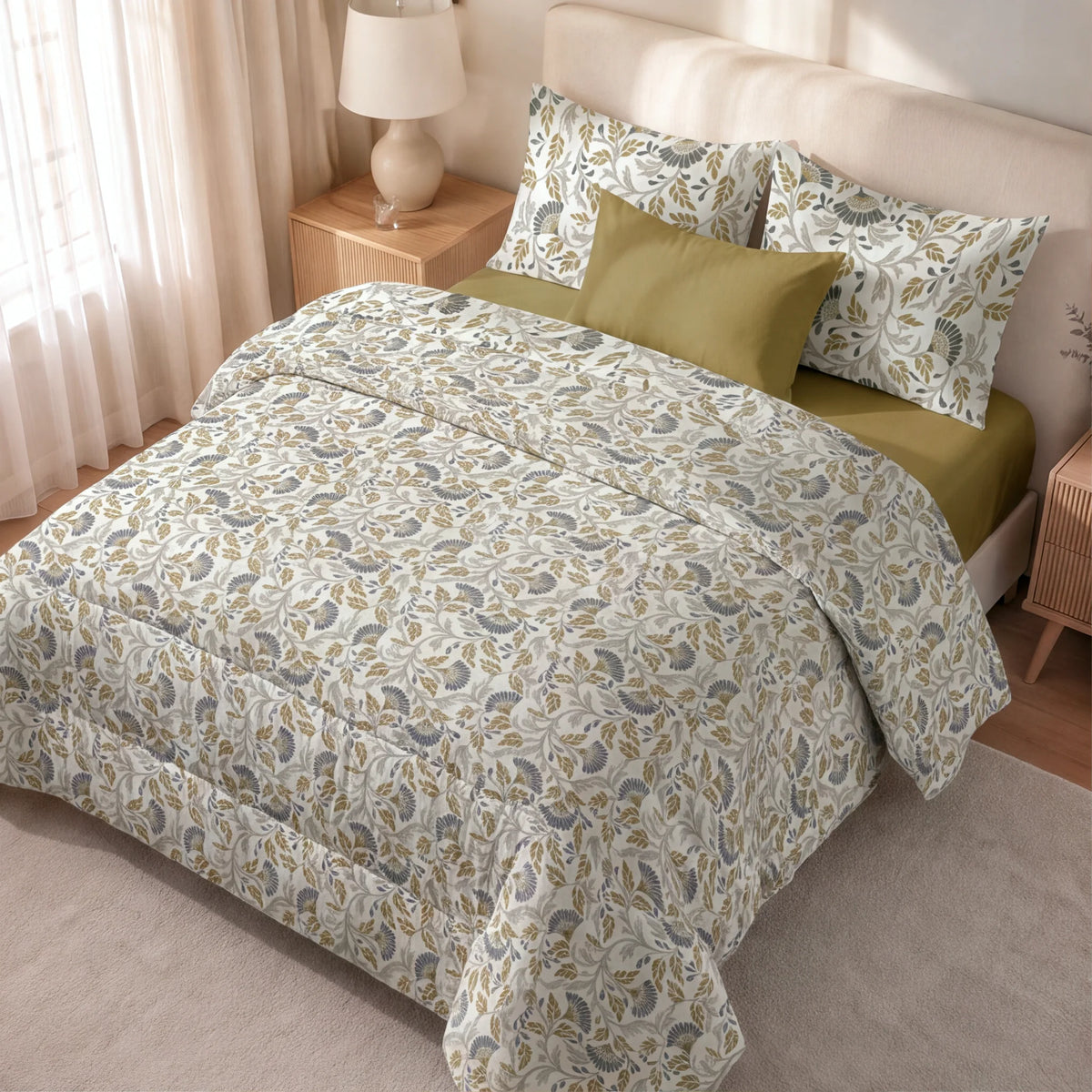 Edredón estampado acolchado Darmin B tacto suave