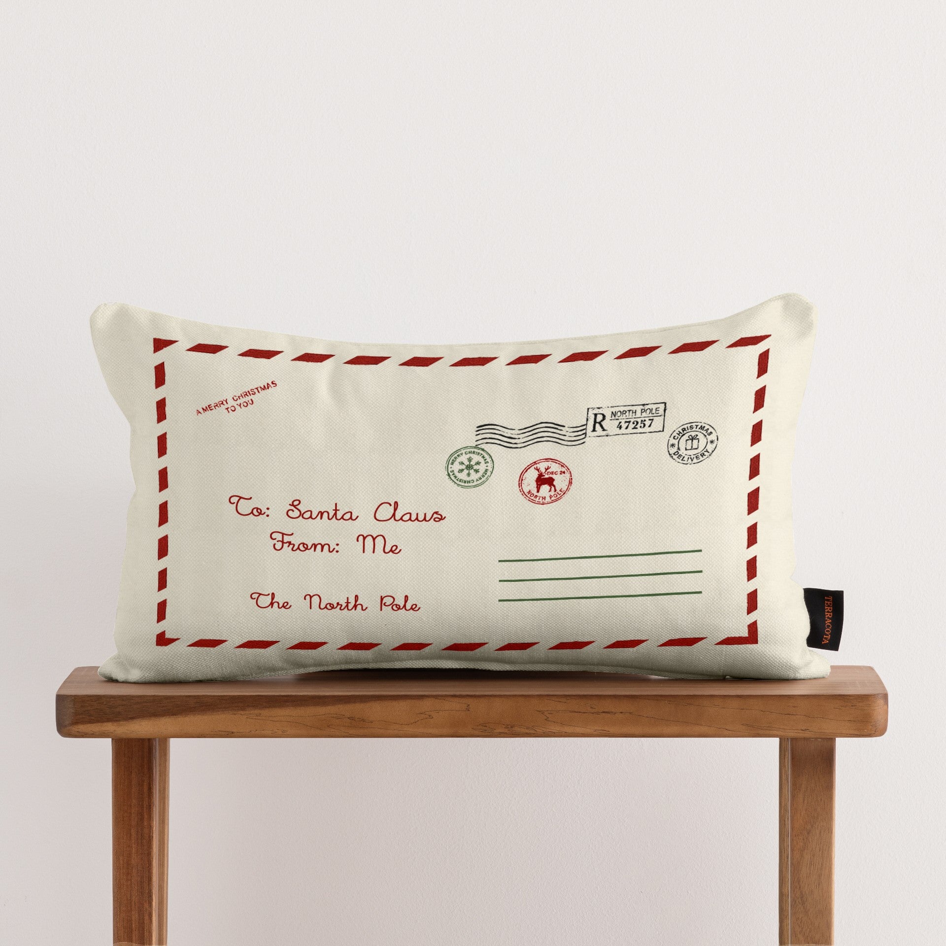 100% cotton cushion cover Dear Santa Claus C 30x50 cm