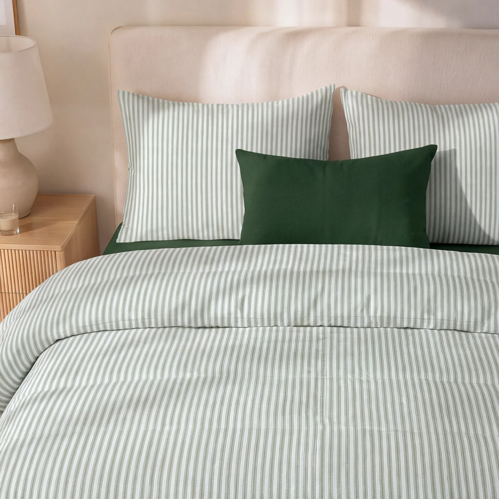 Edredón estampado acolchado Divit Verde tacto suave