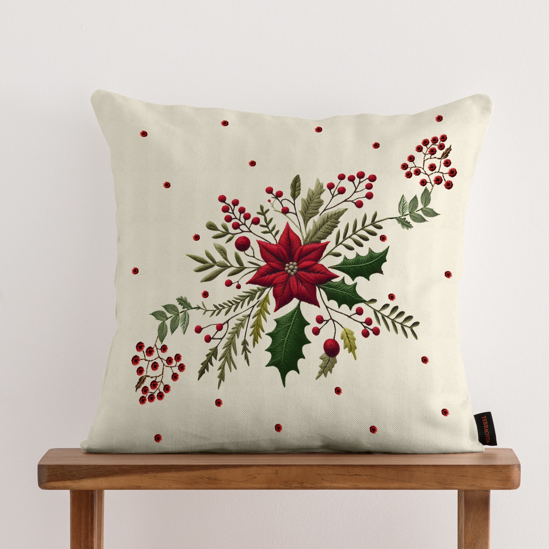 100% cotton Embroidery cushion cover A 50x50 cm