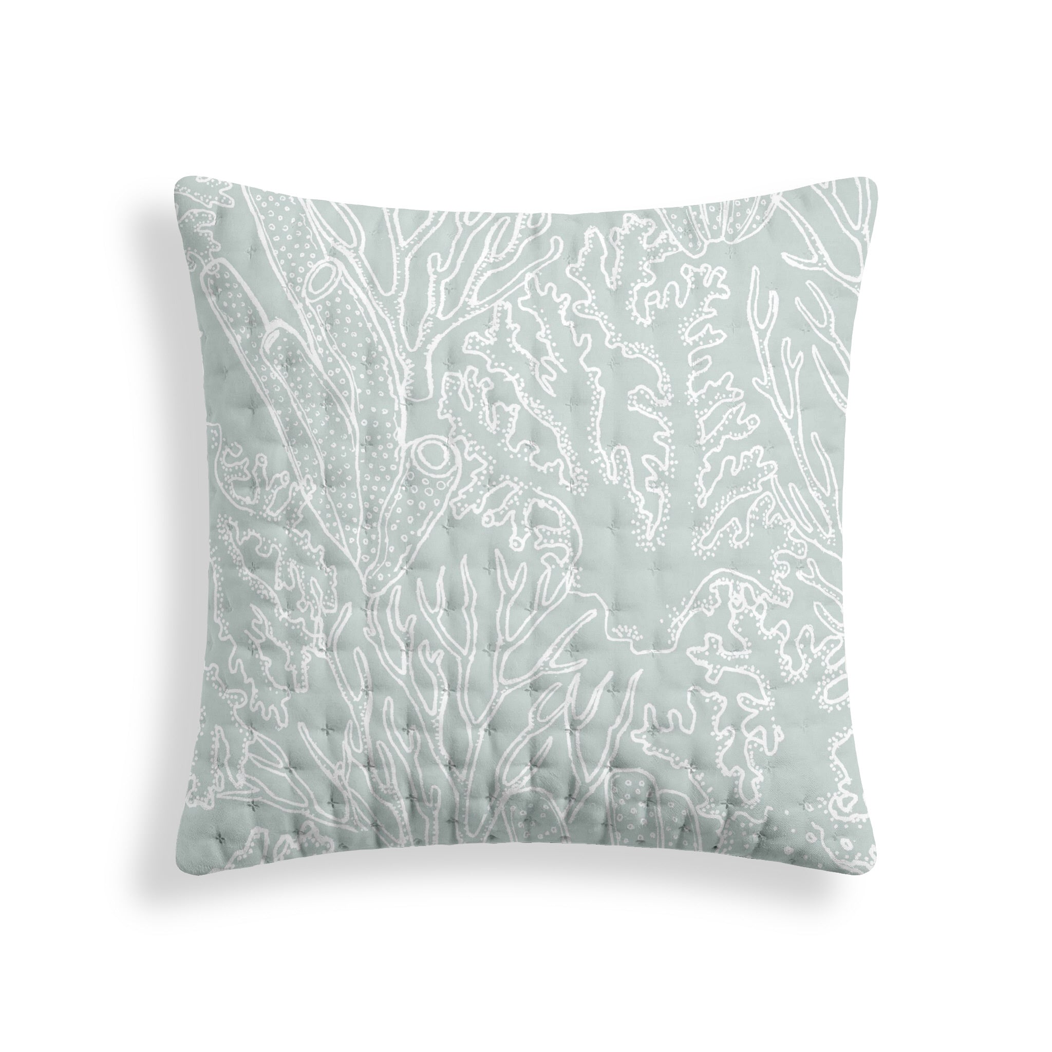 Estarit Mint Quilted Printed Pillowcase