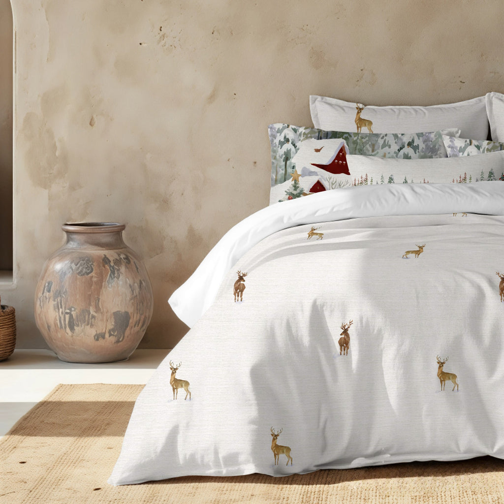 Forest Deer Click Duvet Cover