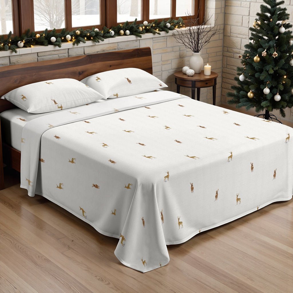 Forest Deer 100% cotton sheet set