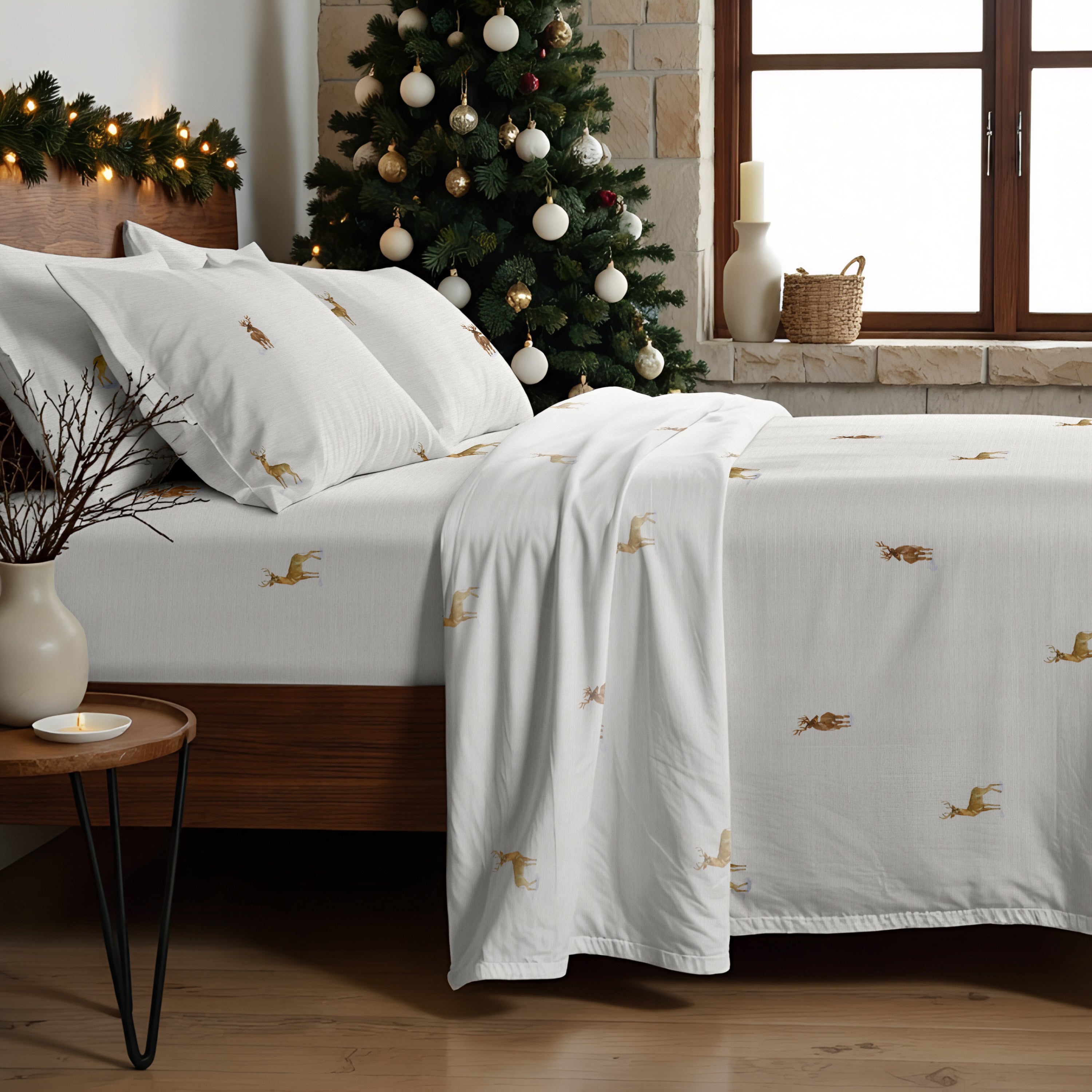 Forest Deer 100% cotton sheet set