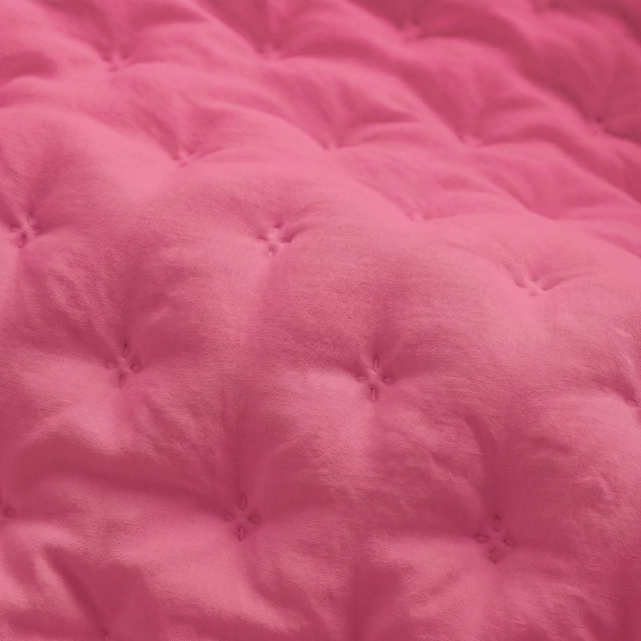 Colcha lisa acolchada Fucsia tacto suave