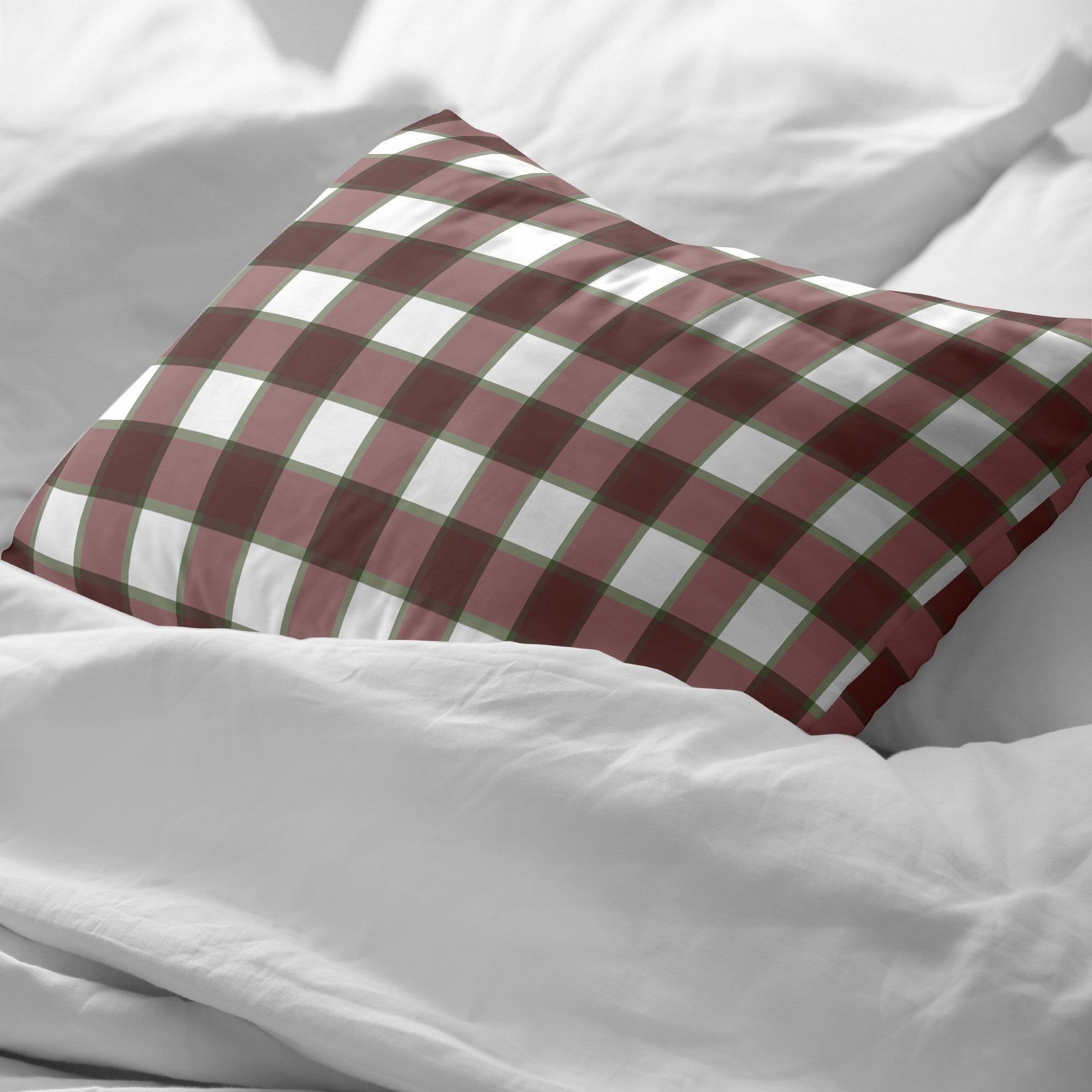 100% Cotton Xmas Vichy Large Pillowcase
