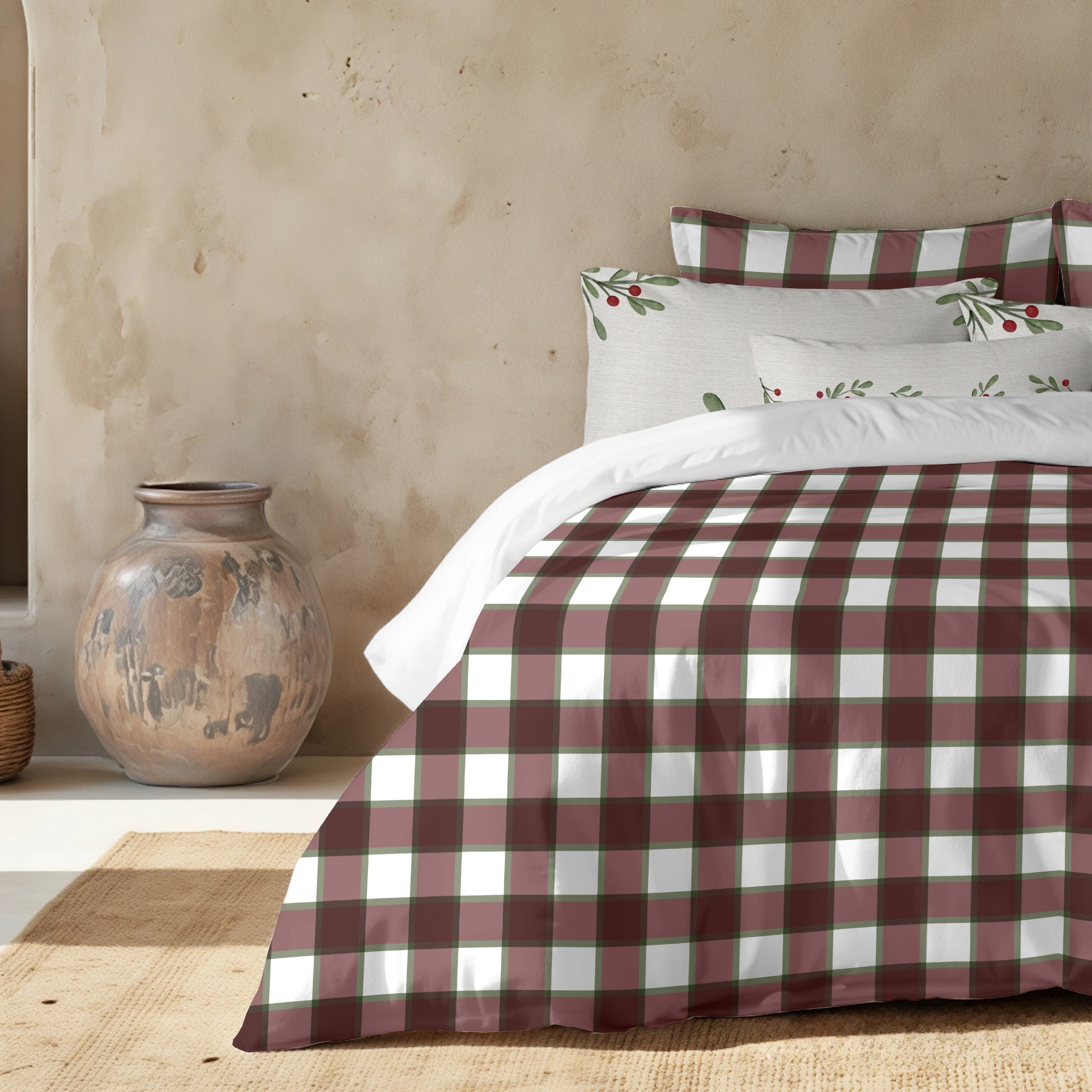 Funda nórdica con clicks Vichy Grande 100% algodón