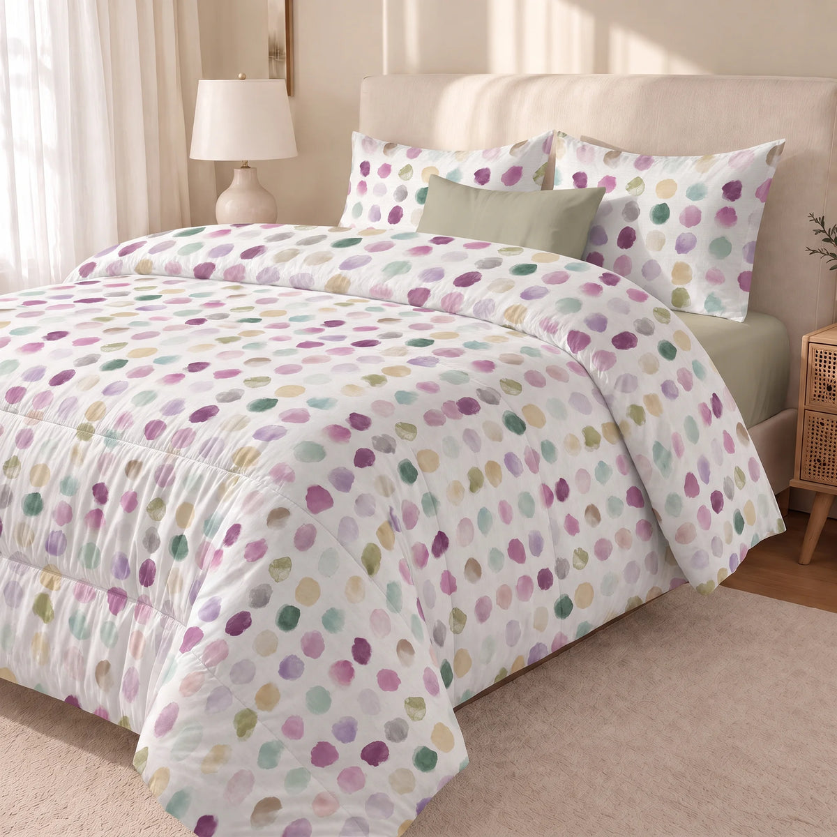 Edredón estampado acolchado Gari tacto suave
