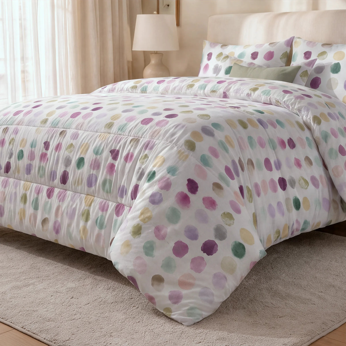 Edredón estampado acolchado Gari tacto suave