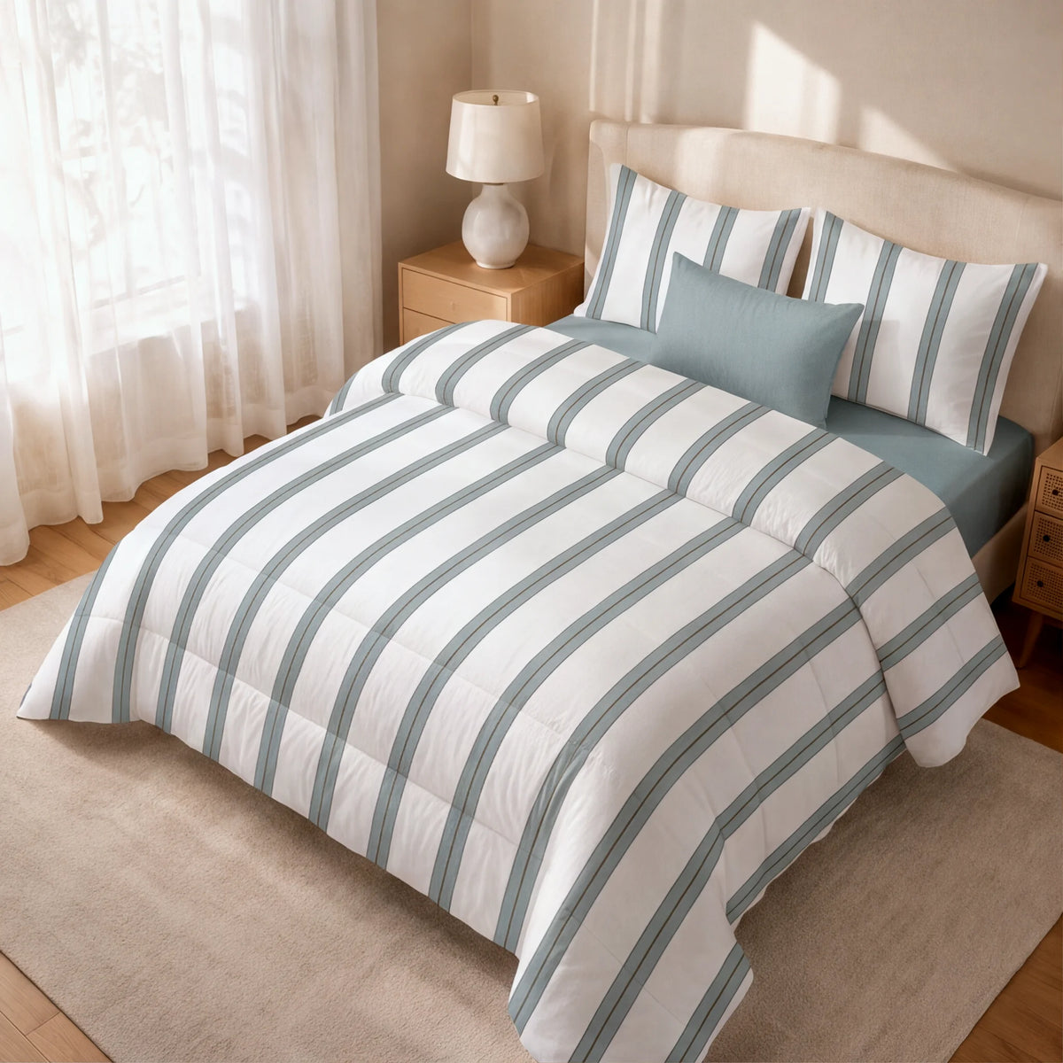 Edredón estampado acolchado Gava tacto suave