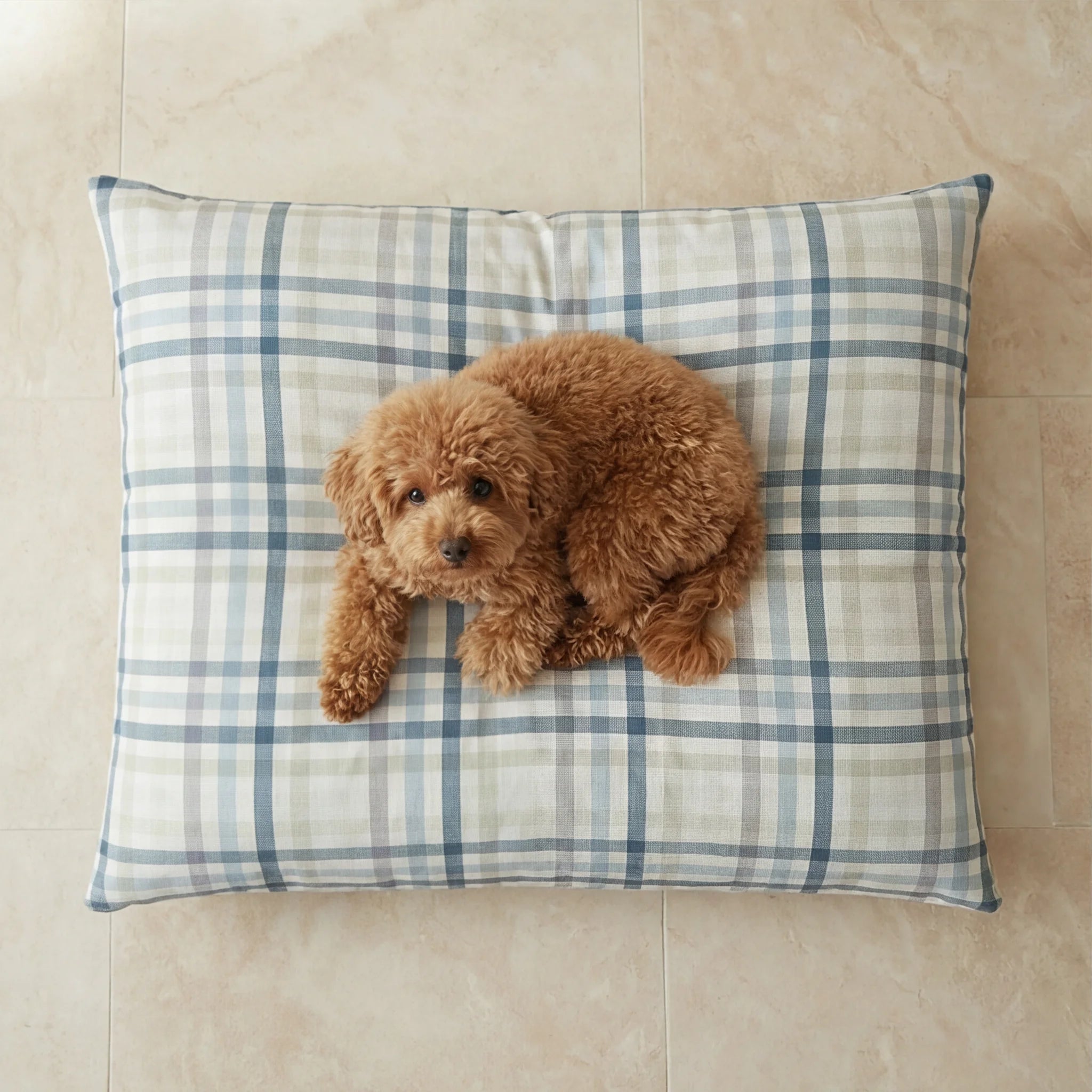 Stain-resistant pet bed with removable cover Gia Blue