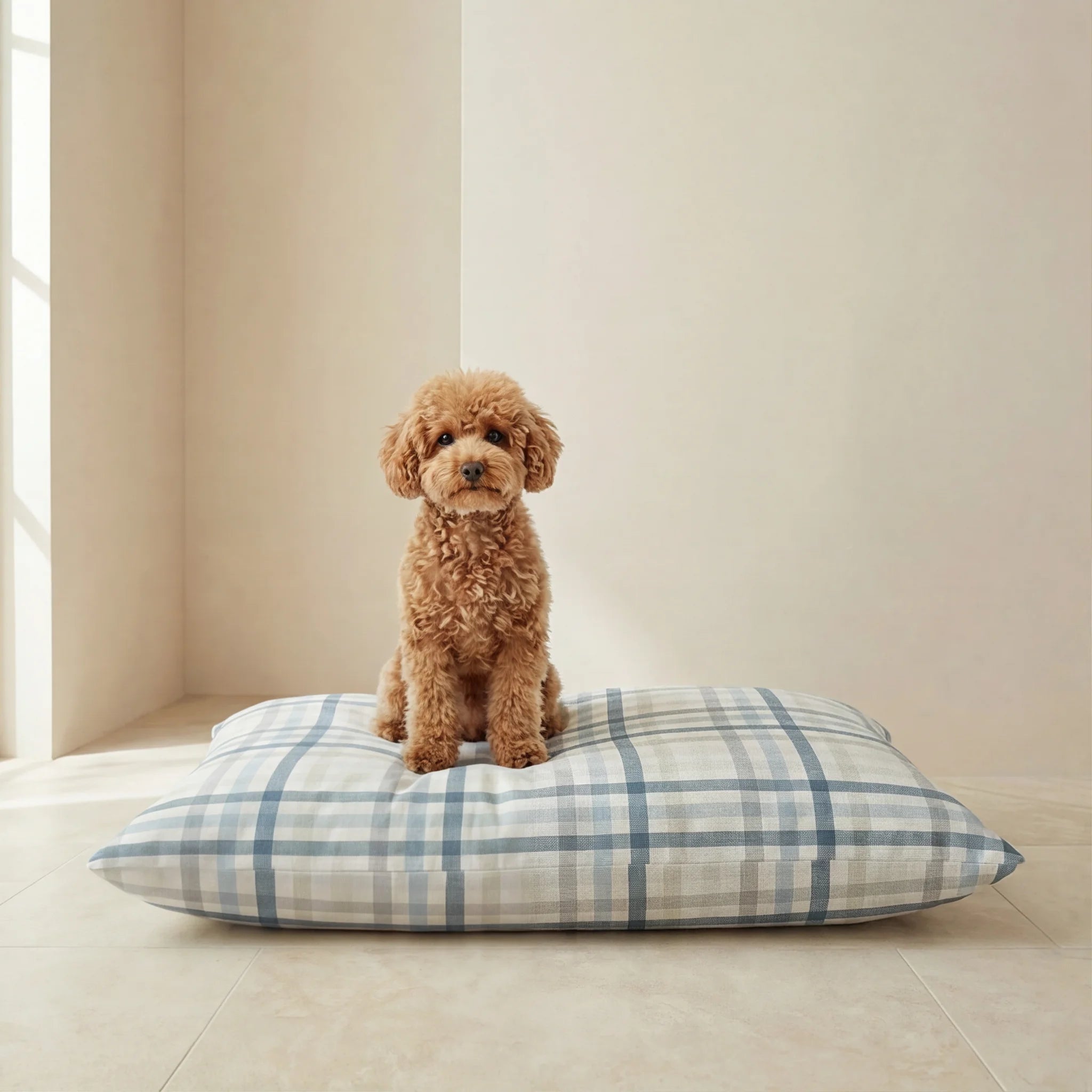 Stain-resistant pet bed with removable cover Gia Blue