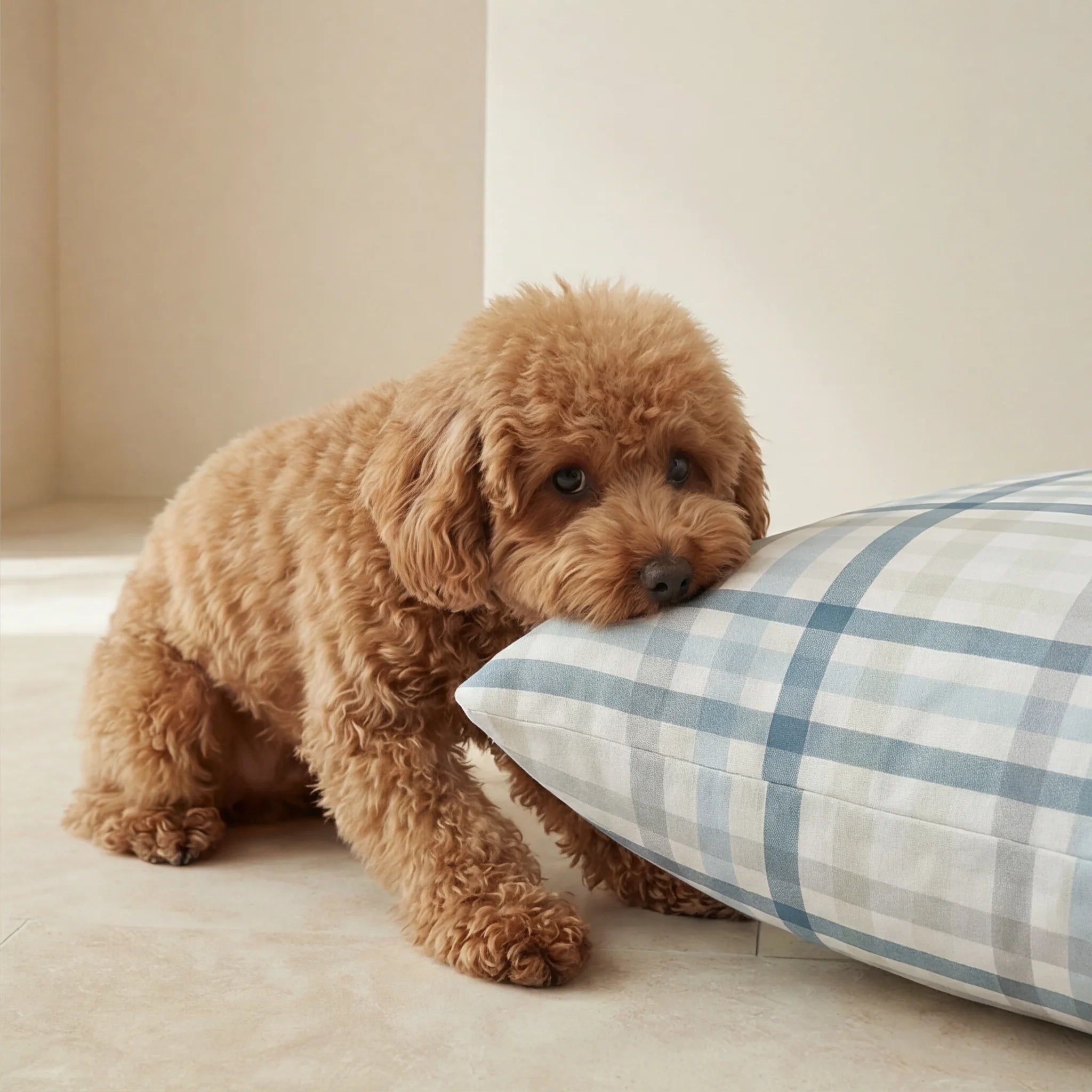 Stain-resistant pet bed with removable cover Gia Blue