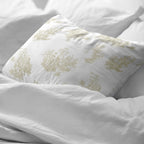 Taie d'oreiller Godella beige en percale 200 fils
