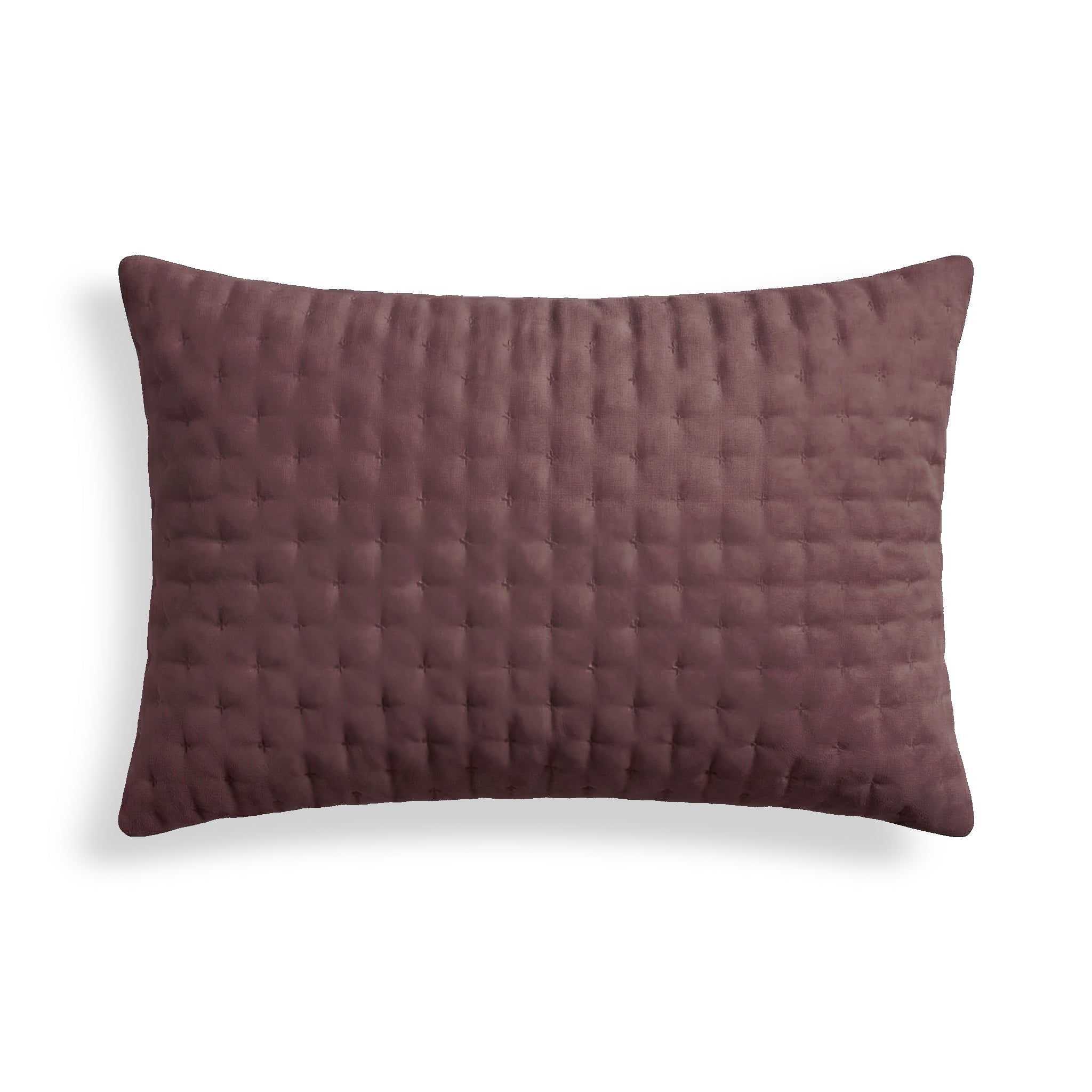 Plain quilted pillowcase, Garnet, 50x80 cm