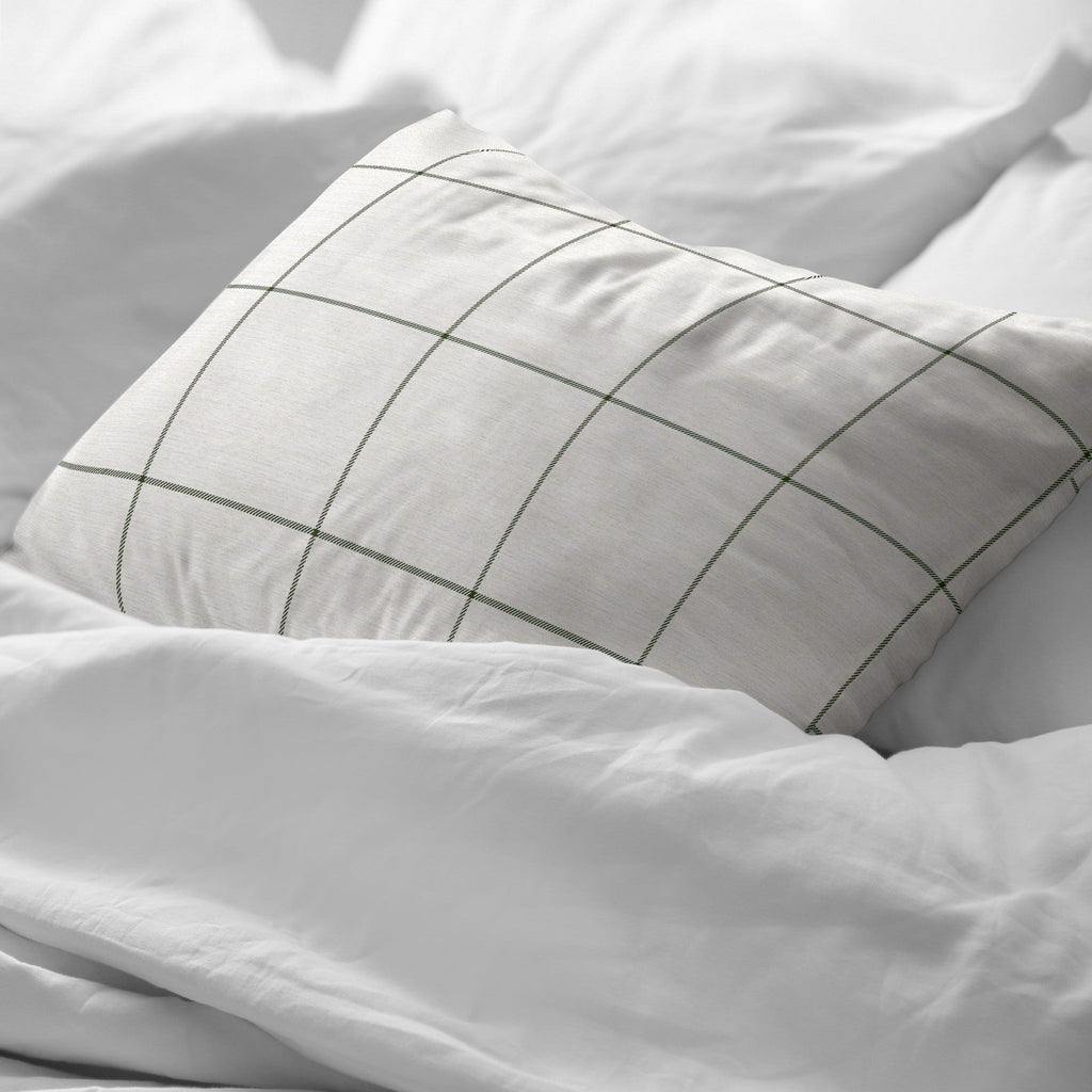 Green Windowpana Pillowcase