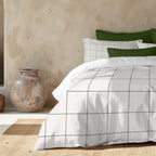 Duvet cover with Green Windowpana clicks