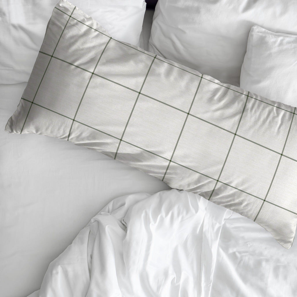 Green Windowpana Pillowcase