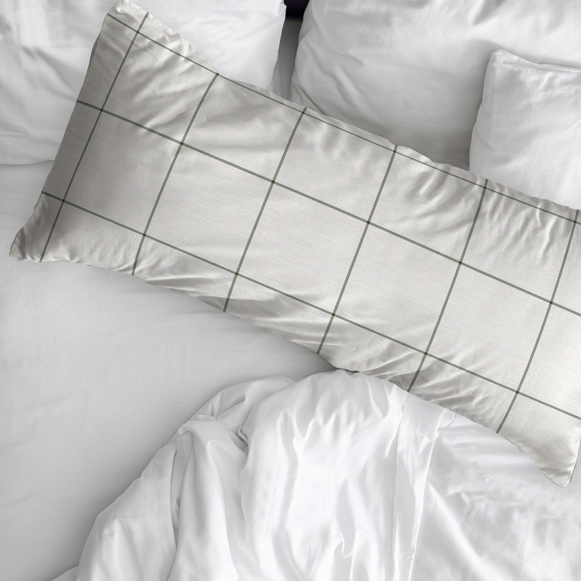 Green Windowpana Pillowcase