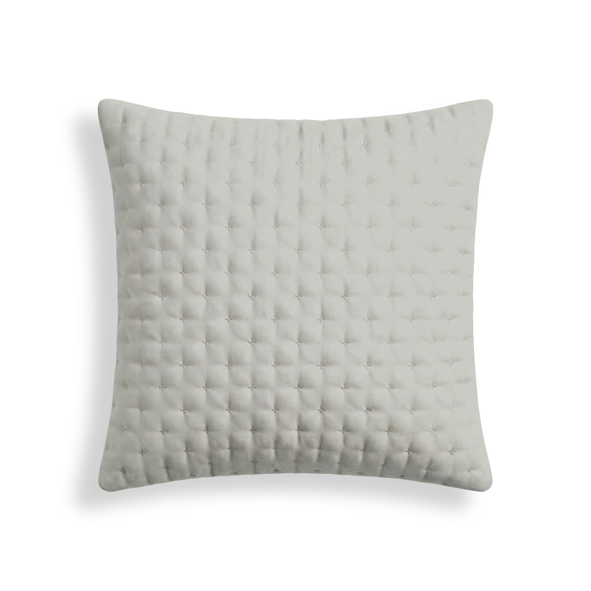 Taie d'oreiller matelassée unie Gris argenté 65x65 cm