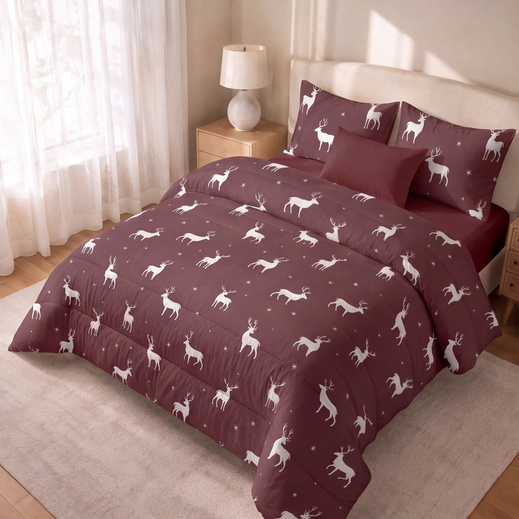 Edredón estampado acolchado Hem tacto suave