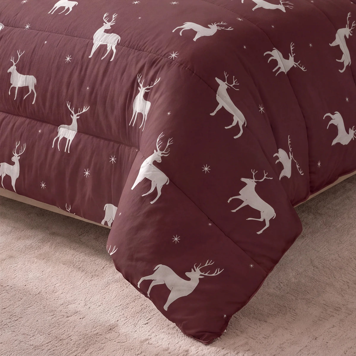 Edredón estampado acolchado Hem tacto suave