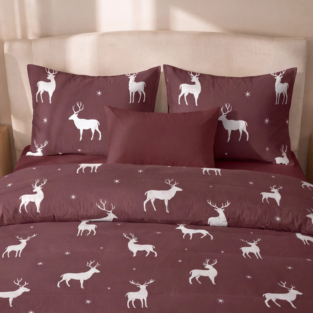 Edredón estampado acolchado Hem tacto suave