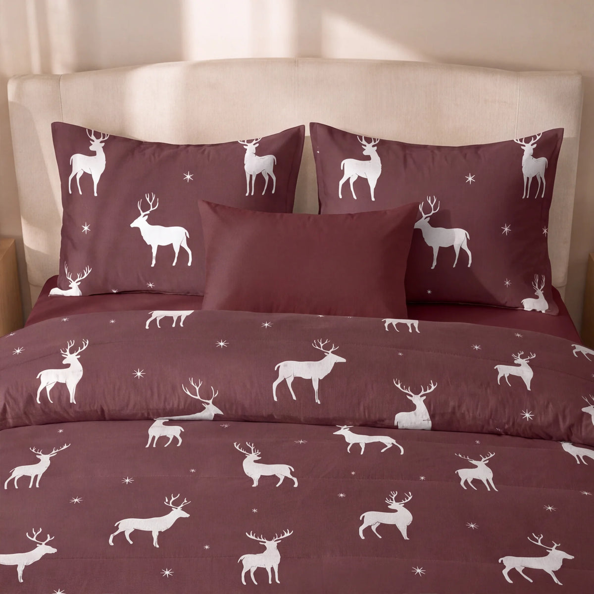 Edredón estampado acolchado Hem tacto suave