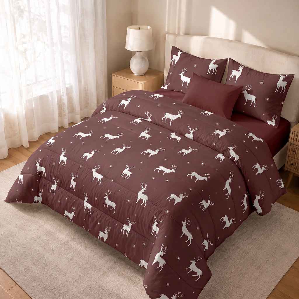 Edredón estampado acolchado Hem tacto suave