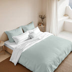Housse de couette réversible en percale, 200 fils/cm², Menthe-Ibiza Mint