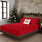 Laponia fitted sheet 47 red 100% cotton