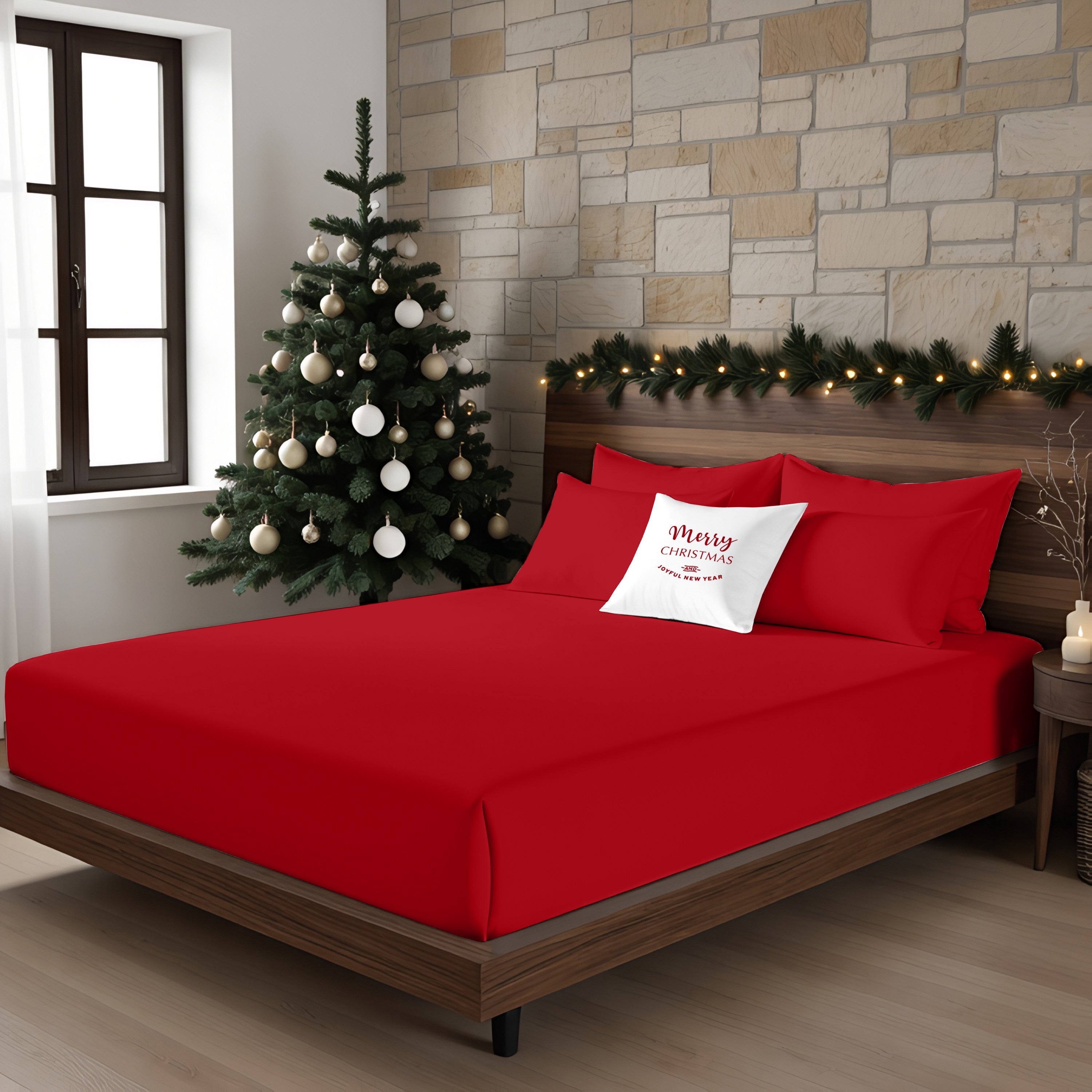 Laponia 47 plain 100% cotton sheet set