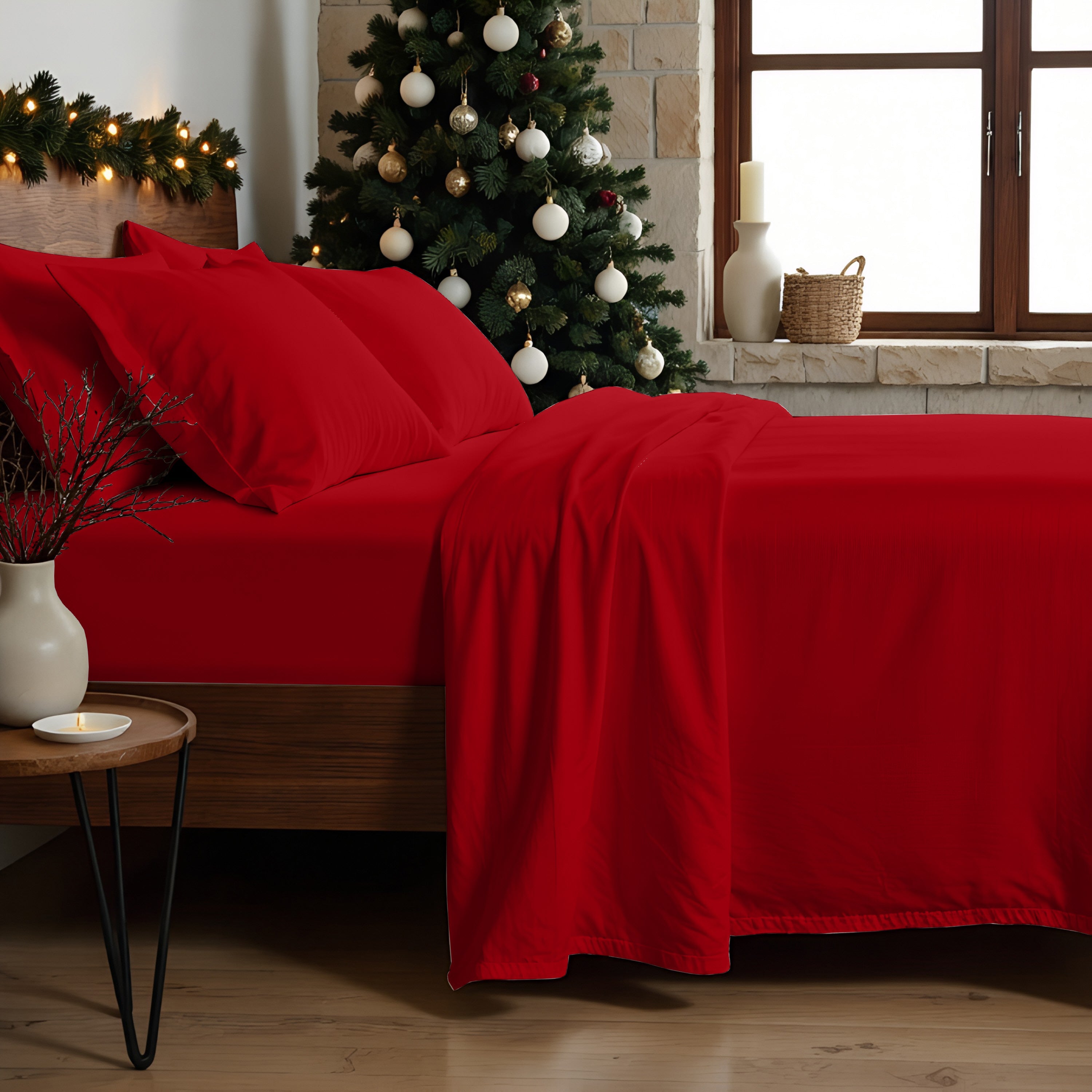 Laponia 47 plain 100% cotton sheet set