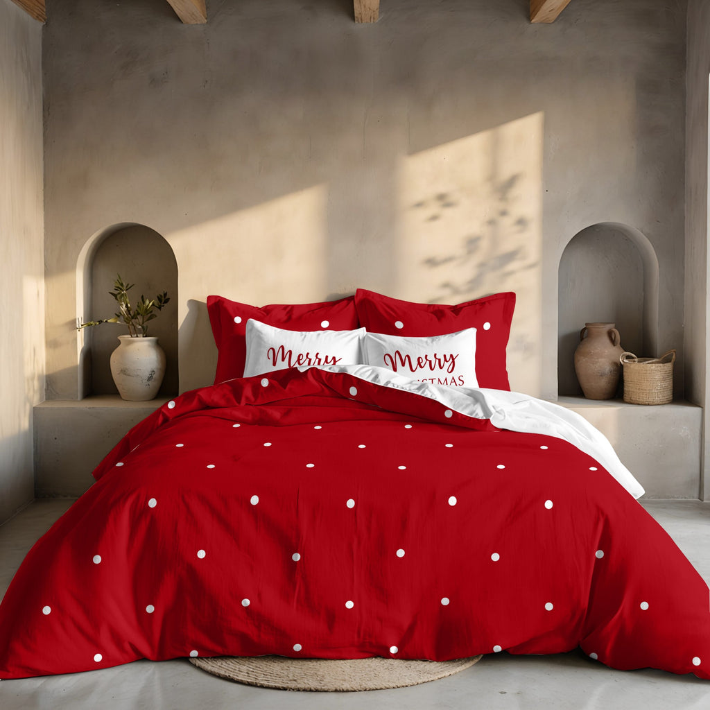 Funda nórdica con clicks 100% algodón Laponia 47 rojo