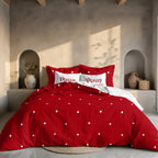 Funda nórdica con clicks 100% algodón Laponia 47 rojo