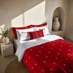 Funda nórdica con clicks 100% algodón Laponia 47 rojo