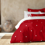 Funda nórdica con clicks 100% algodón Laponia 47 rojo