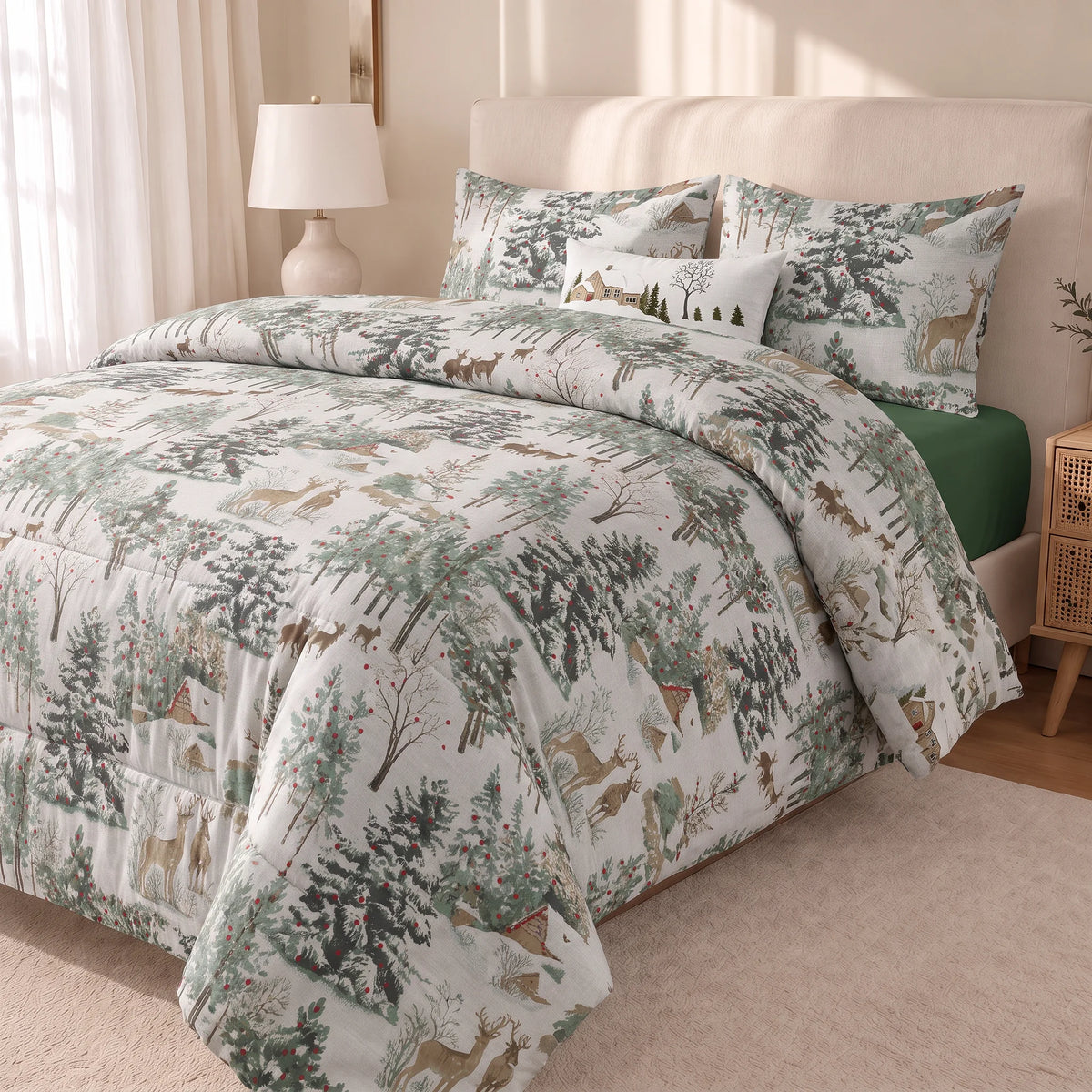 Edredón estampado acolchado Laponia 57 tacto suave