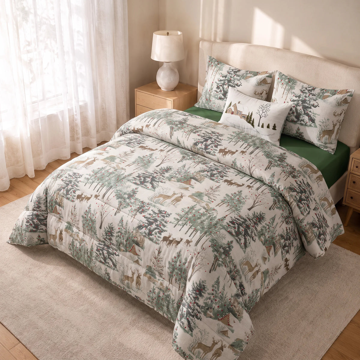 Edredón estampado acolchado Laponia 57 tacto suave