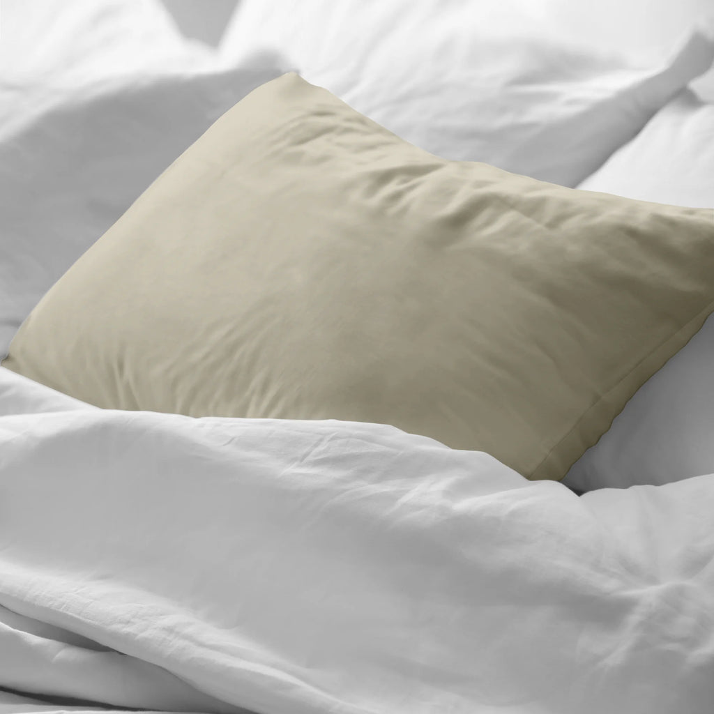 Funda de almohada percal 200 hilos lisa Lino