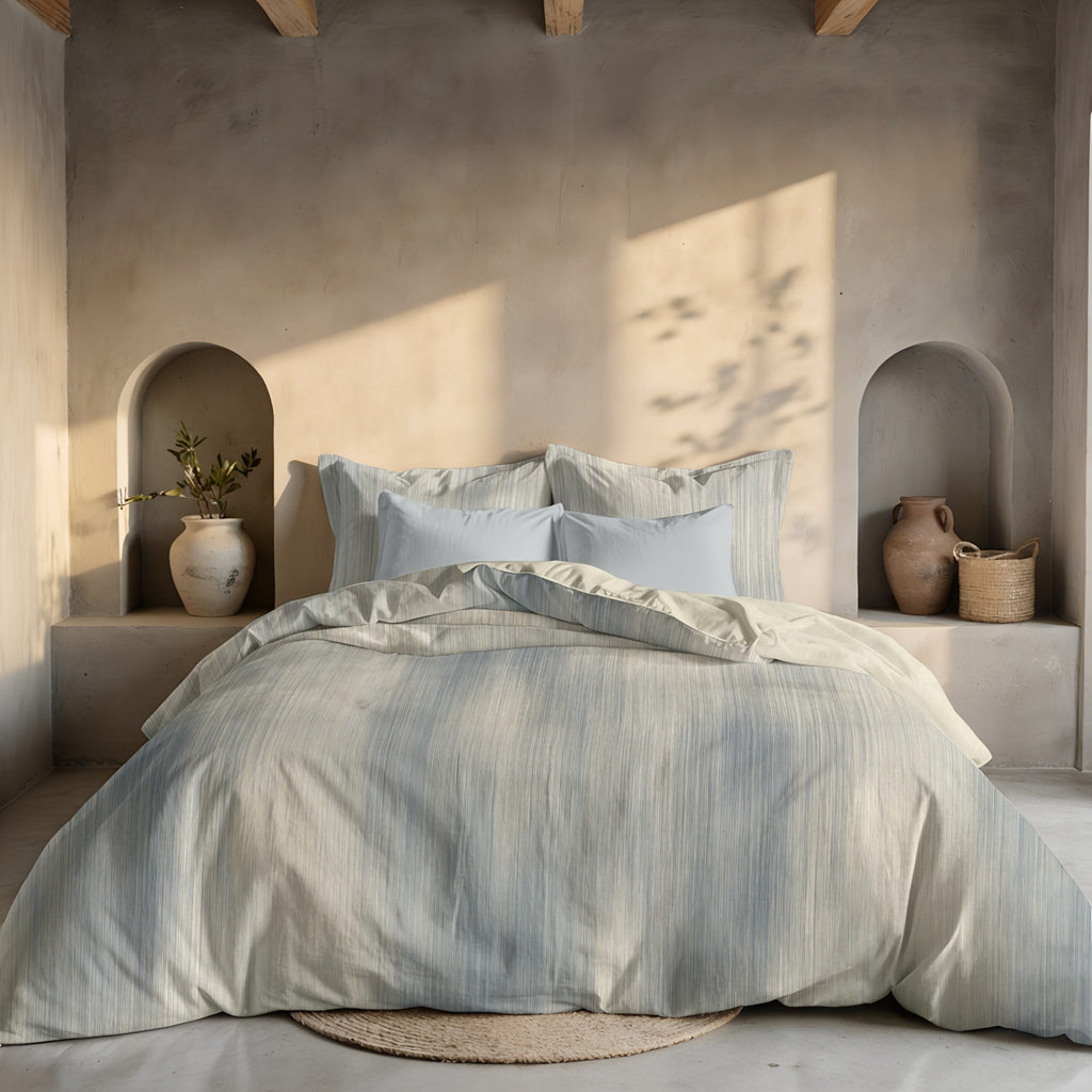 Lluc Blue Duvet Cover 200 Threads